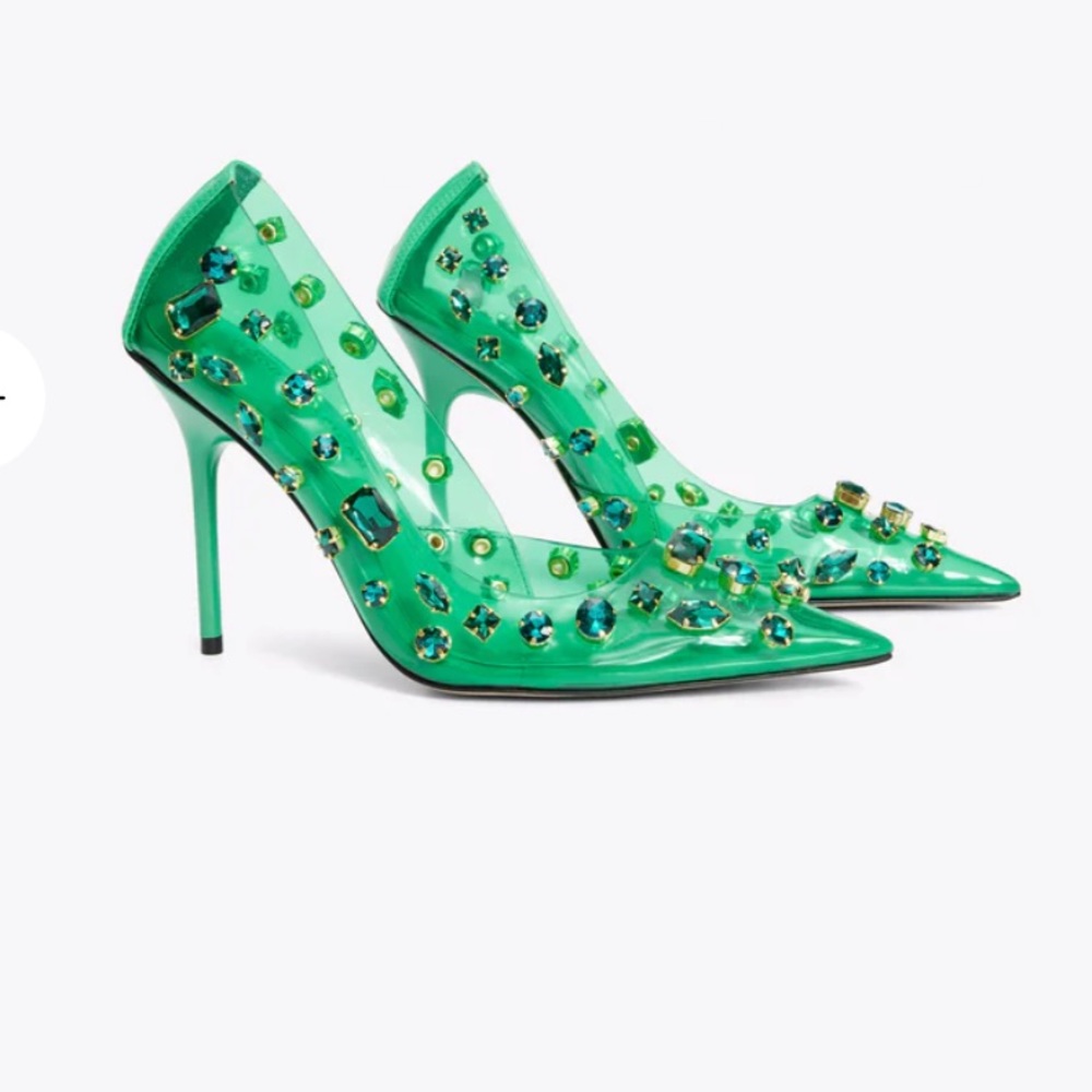 Good American green pumps! Size 39 1/2 NWT!
